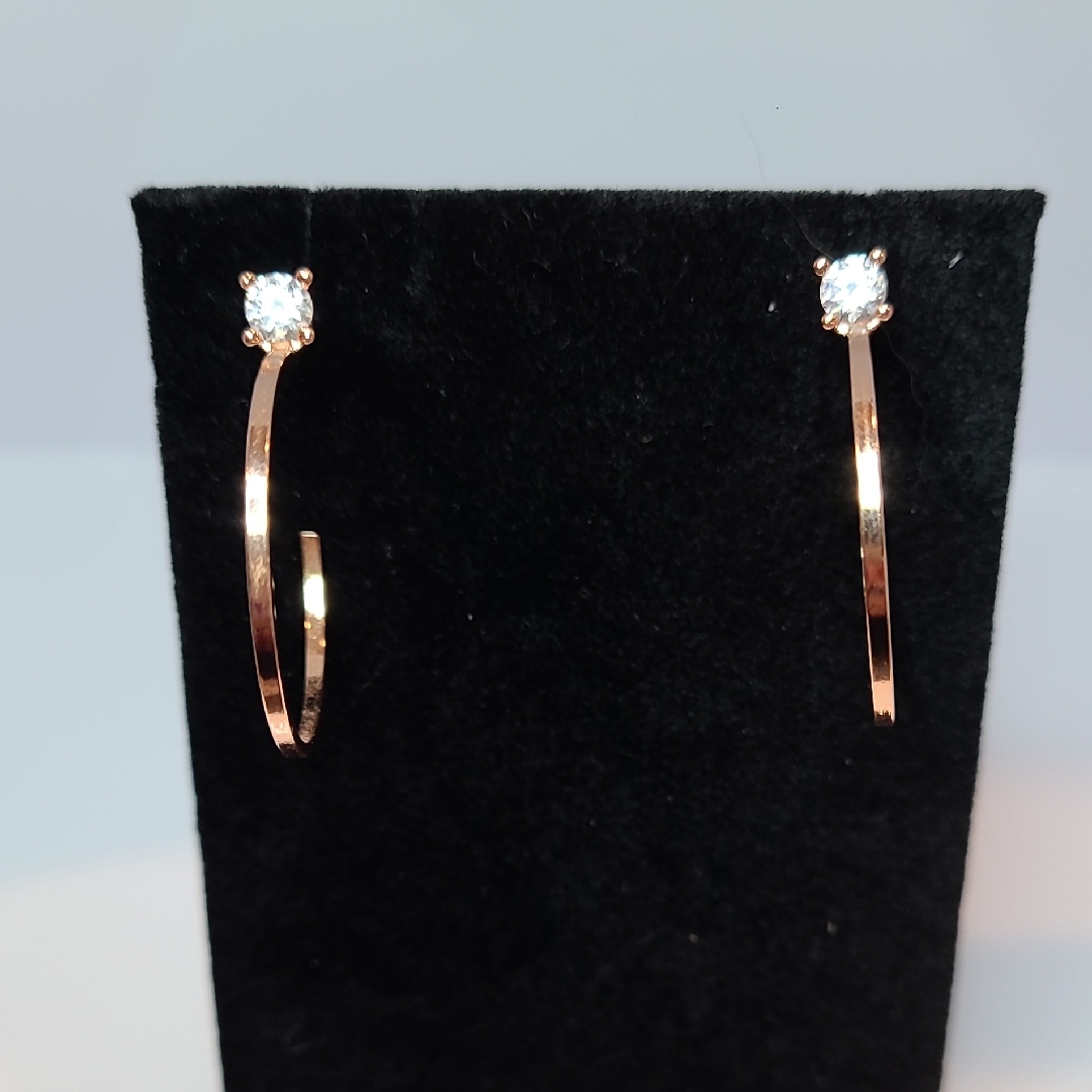 Rose Gold Plated Hoop Earrings 35$